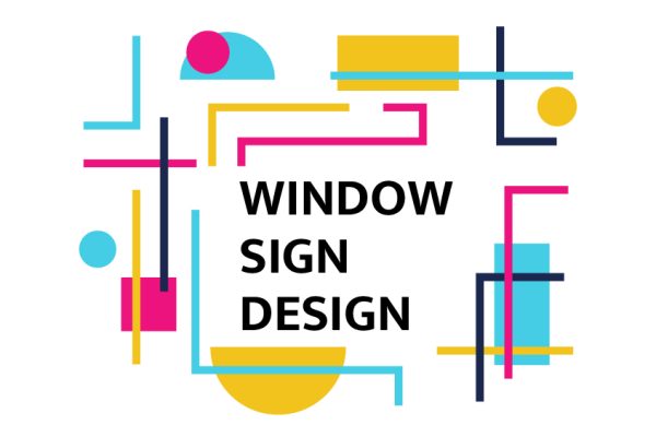 ウインドウサインのデザインデータ作成