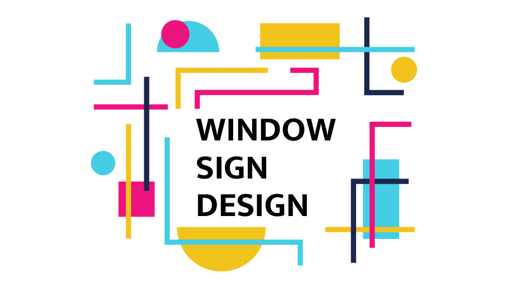 ウインドウサインのデザインデータ作成